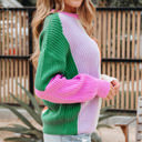  Hailey Textured Knit Drop Shoulder Loose Fit Sweater