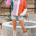 Hailey Textured Knit Drop Shoulder Loose Fit Sweater
