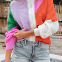  Hailey Textured Knit Drop Shoulder Loose Fit Sweater