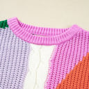  Hailey Textured Knit Drop Shoulder Loose Fit Sweater