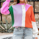 Desert Gold Small Hailey Textured Knit Drop Shoulder Loose Fit Sweater