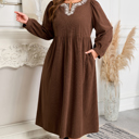  Hallie High Waist Midi PLUS Dress