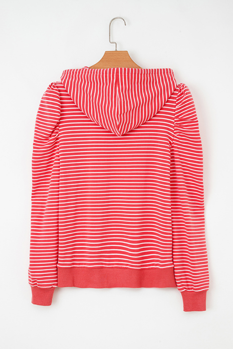 Hallie Puff Sleeve Stripe Hoodie
