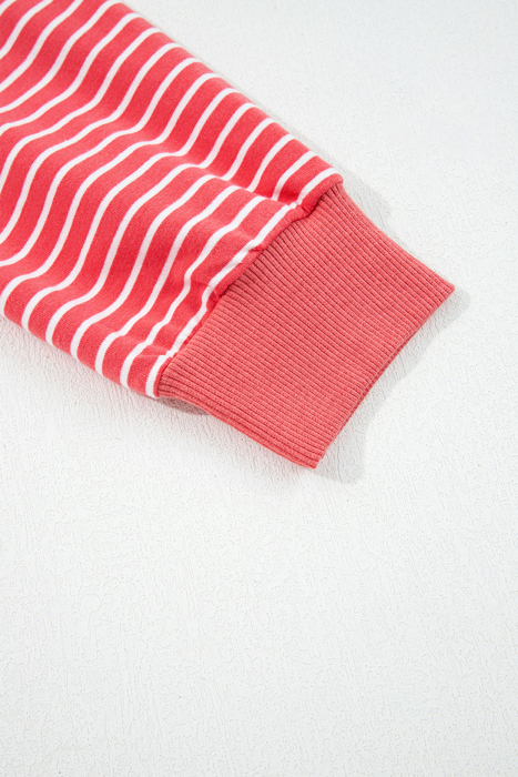Hallie Puff Sleeve Stripe Hoodie