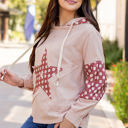  Hallie Star Pattern Drawstring Hoodie