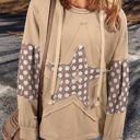  Hallie Star Pattern Drawstring Hoodie