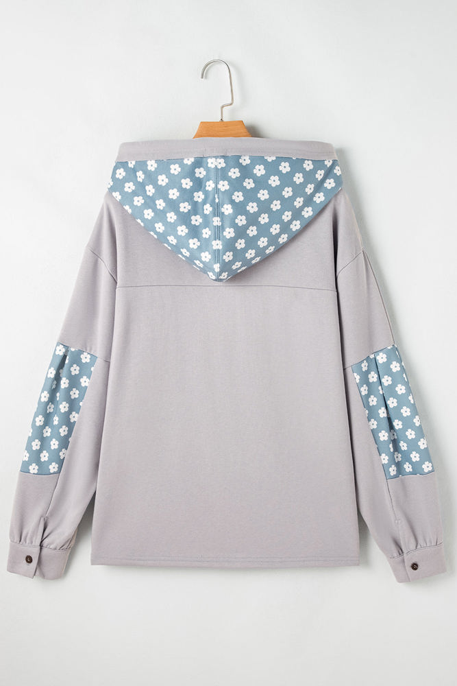 Hallie Star Pattern Drawstring Hoodie