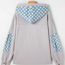  Hallie Star Pattern Drawstring Hoodie