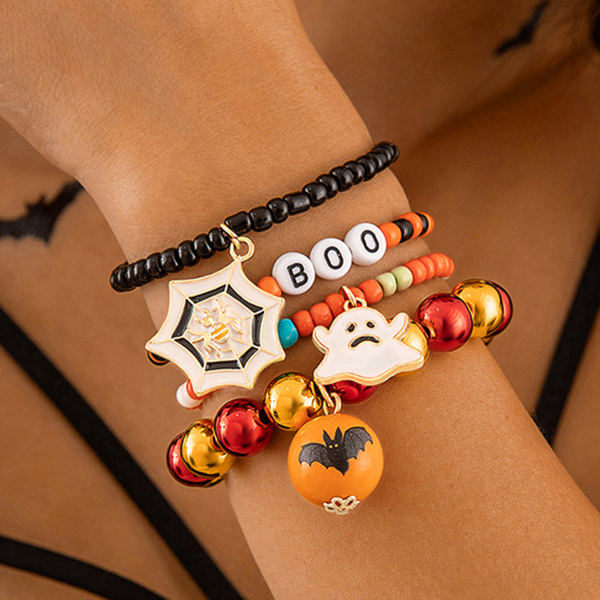 Halloween Beaded Bracelet