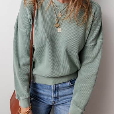 Halo Knit Drop Shoulder Top