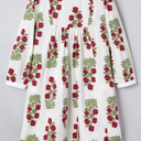  Halo Sleeve Loose Floral Dress