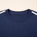  Hana Striped Detail Crewneck Pullover