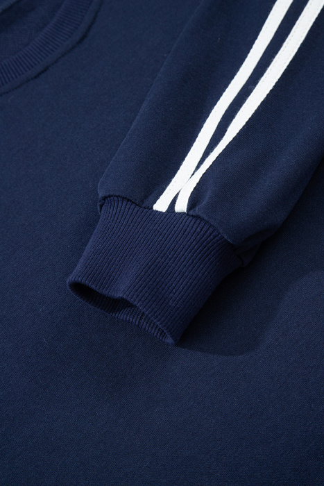 Hana Striped Detail Crewneck Pullover