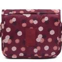 Maroon Flower Hangable Cosmetic Bag