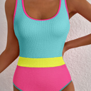 Iceland Blue Large Hanna Patchwork One Piece Swimsuit