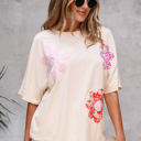  Hannah Flower Patched Loose Top