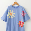  Hannah Flower Patched Loose Top