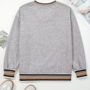  Harlee Contrast Striped Trim Sweatshirt