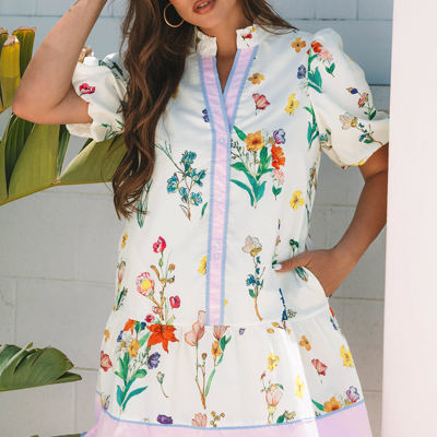 Harlee Floral Short Puff Sleeve Dress