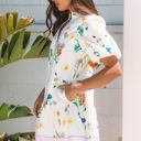  Harlee Floral Short Puff Sleeve Dress
