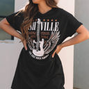  Harlee Nashville Guitar Crew Neck T Shirt Dress