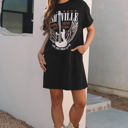  Harlee Nashville Guitar Crew Neck T Shirt Dress