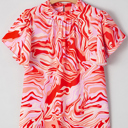  Harley Short Sleeve Mock Blouse