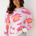 Sachet Pink Small Harlow Drop Shoulder Baggy Sweater