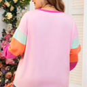  Harlow Plus Size Patchwork Long Sleeve Top