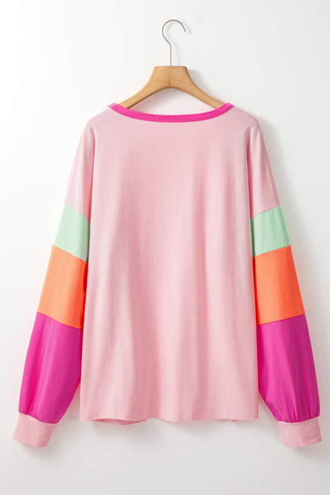Harlow Plus Size Patchwork Long Sleeve Top