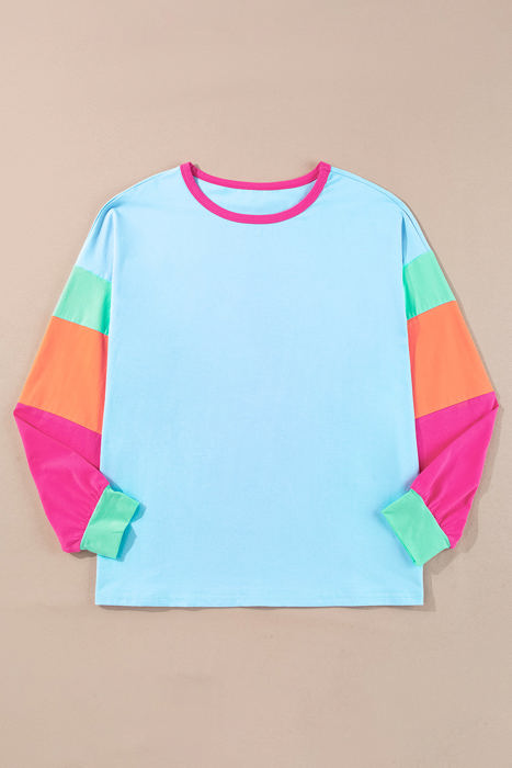 Harlow Plus Size Patchwork Long Sleeve Top