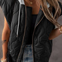  Harlow Quilted Hooded Zip Up Puffer Vest