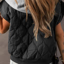  Harlow Quilted Hooded Zip Up Puffer Vest