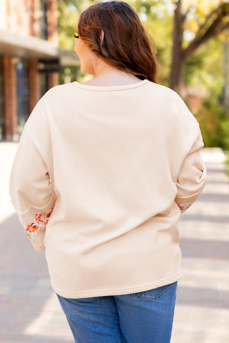 Harmony Plus Size Flower Patched Top