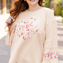  Harmony Plus Size Flower Patched Top