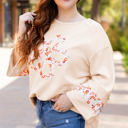  Harmony Plus Size Flower Patched Top