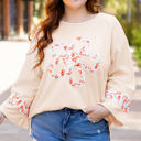  Harmony Plus Size Flower Patched Top