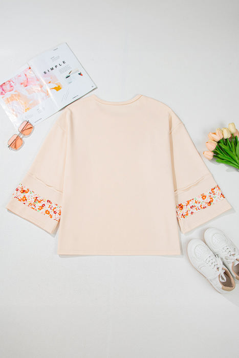 Harmony Plus Size Flower Patched Top
