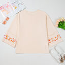  Harmony Plus Size Flower Patched Top