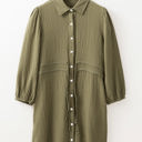  Harmony Textured Button Up Dual Tied Dress