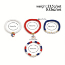  Harper Letter Beaded Bracelet Set