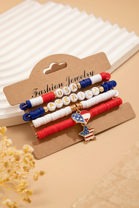 Harper Letter Beaded Bracelet Set