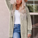 Apricot Large Harper Long Open Front Cardigan