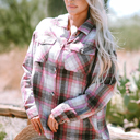  Harper Plaid Flap Up Shacket