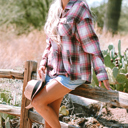  Harper Plaid Flap Up Shacket