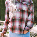  Harper Plaid Flap Up Shacket