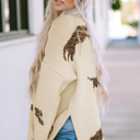  Harper Print High Hem Sweater