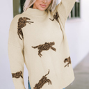  Harper Print High Hem Sweater