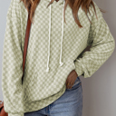  Harper Print Kangaroo Drawstring Hoodie