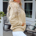  Harper Print Kangaroo Drawstring Hoodie